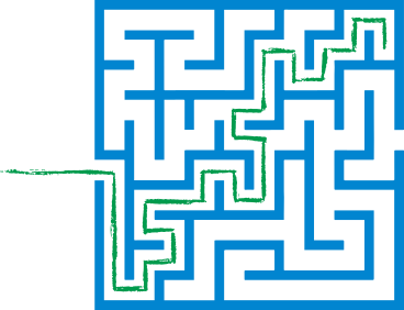 Green path maze PNG, SVG