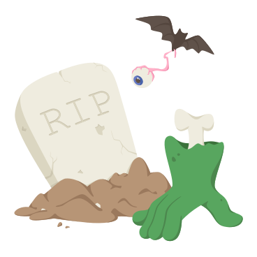 Grave and a zombie hand PNG, SVG
