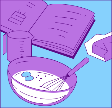 Cadre avec un livre et cuisine PNG, SVG