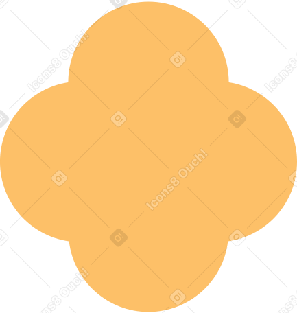 orange quatrefoil Illustration in PNG, SVG
