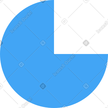 Pie chart blue PNG, SVG