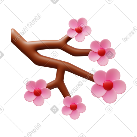 3D 樱花 PNG, SVG