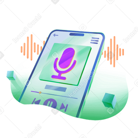 Faixa de áudio reproduzida no smartphone PNG, SVG