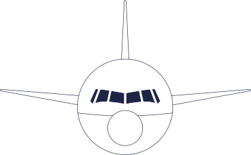 Front of airplane line PNG, SVG