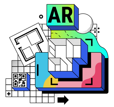 Ar-приложение для дизайна дома с планом этажа в PNG, SVG