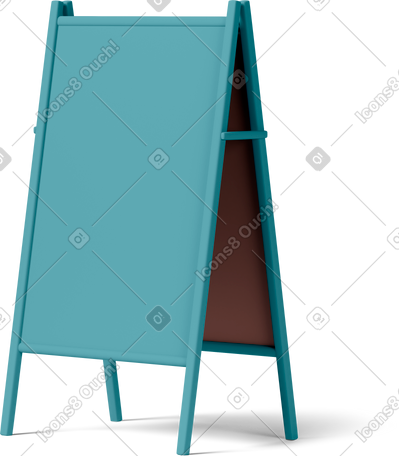 3D blue pavement sign board PNG, SVG