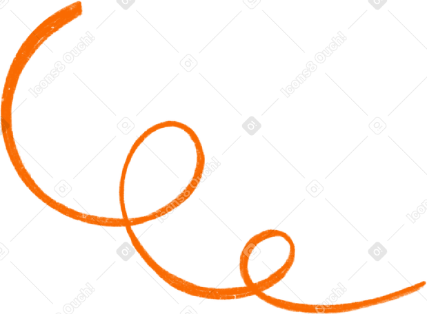 orange spiral confetti Illustration in PNG, SVG