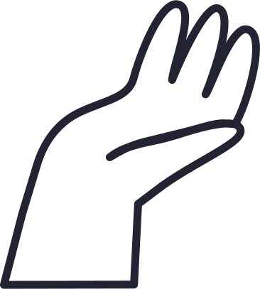 Ilustração animada de Acenando com a mão em GIF, Lottie (JSON), AE
