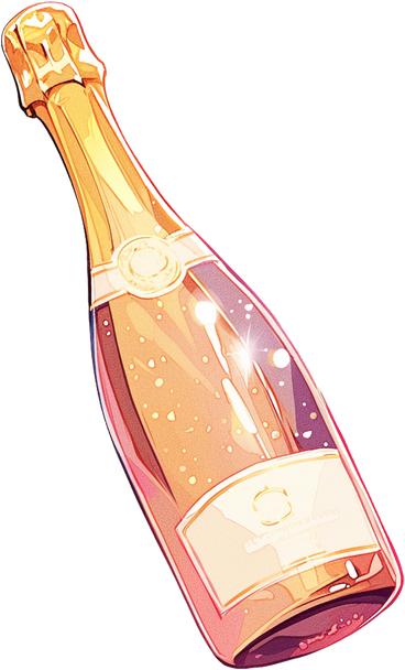Бутылка шампанского в PNG, SVG
