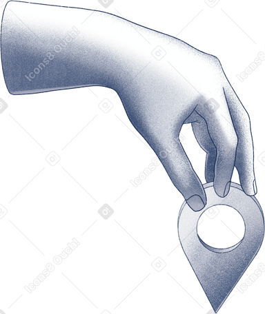 hand holding a geotag PNG、SVG