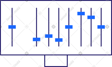 Monitor with scales of different heights PNG, SVG