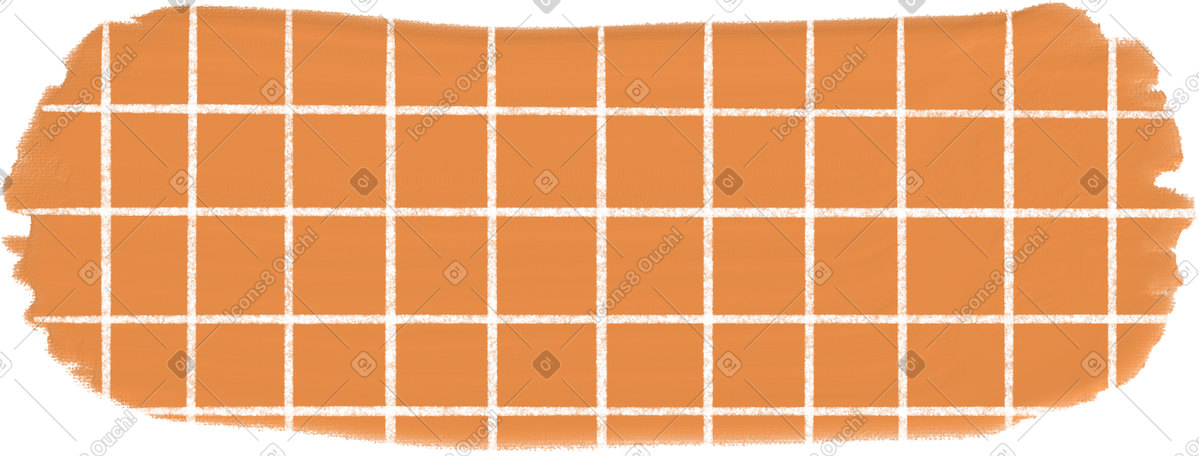 orange checkered washi tape sticker PNG, SVG