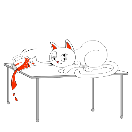 Naughty cat Illustration in PNG, SVG