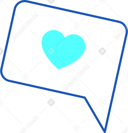 bulle de dialogue avec coeur PNG, SVG