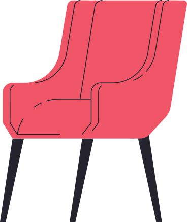 Roter stuhl mit drei beinen PNG, SVG