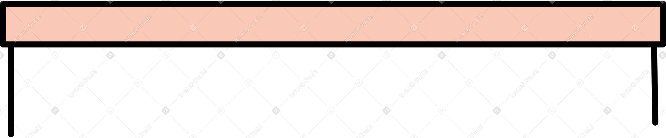 rectangular pink table Illustration in PNG, SVG