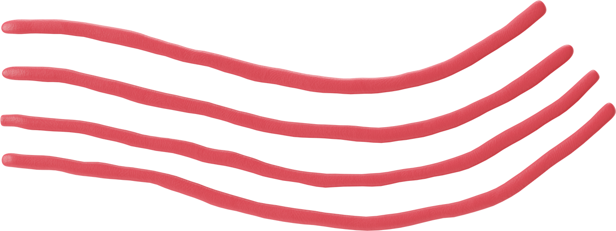 Wavy red stripes Illustration in PNG, SVG