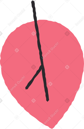 pink leaf Illustration in PNG, SVG
