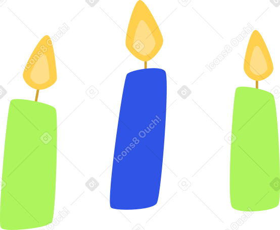 Зажженные свечи в PNG, SVG