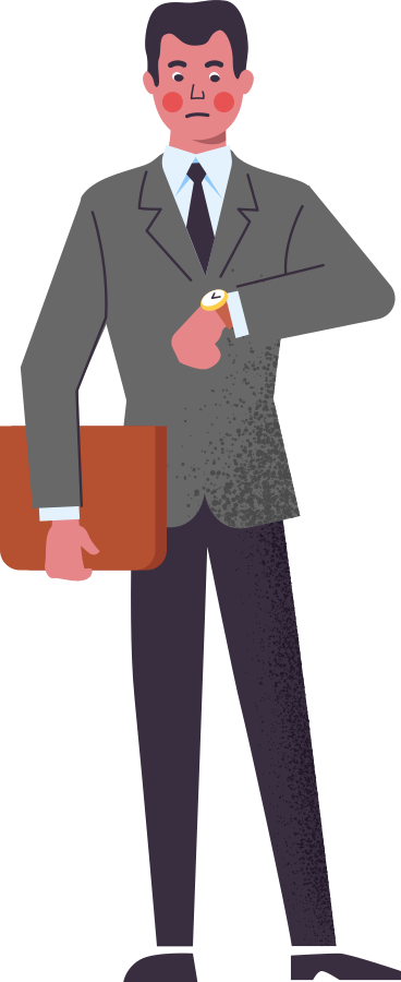 Man in suit with folder в PNG, SVG