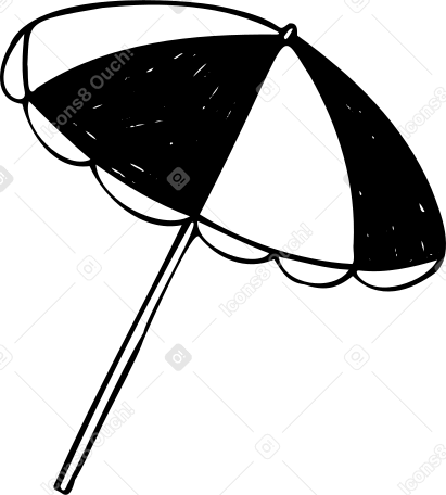 пляжный зонтик в PNG, SVG