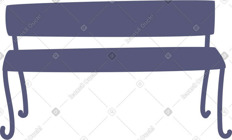 grey street bench PNG, SVG