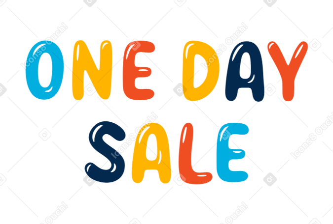 one day sale Illustration in PNG, SVG