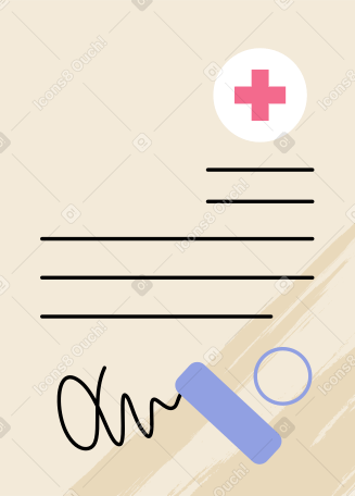 doctor's prescription Illustration in PNG, SVG