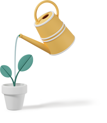 Watering can and plant PNG, SVG