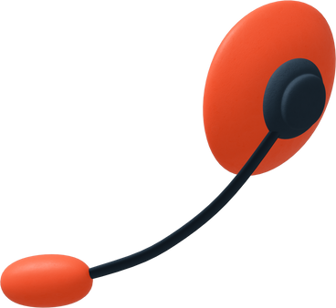Red headphones with microphone PNG, SVG