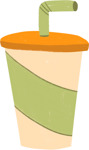 plastic cup with a straw PNG, SVG