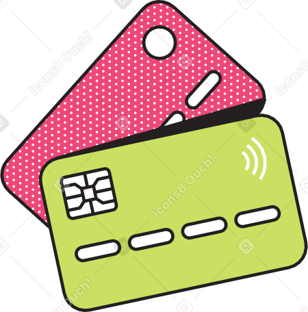 two bank cards PNG, SVG