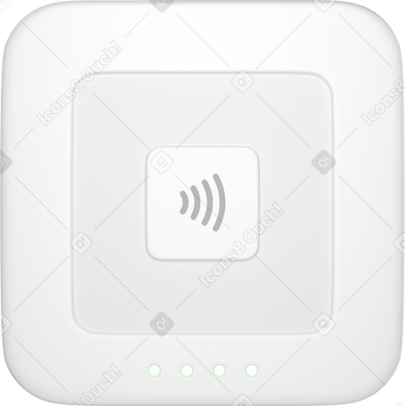 3D reader for contactless and chip front view PNG, SVG