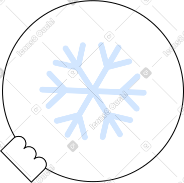 有雪花的圣诞玩具 PNG, SVG