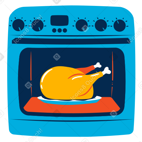 Baked chicken PNG, SVG