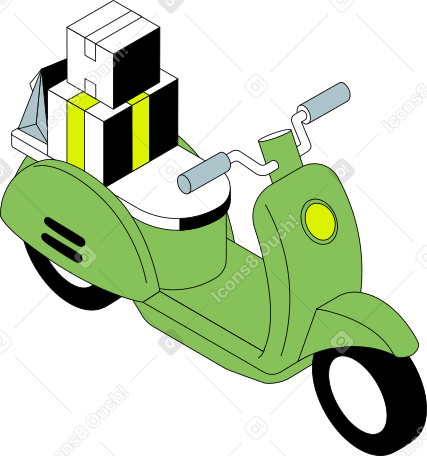 Scooter avec livraison PNG, SVG