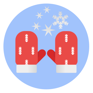 Christmas winter mittens PNG, SVG