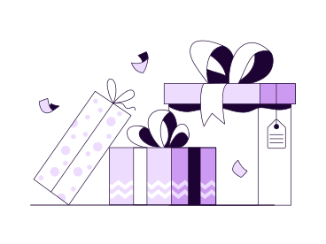 Gift boxes and confetti PNG, SVG