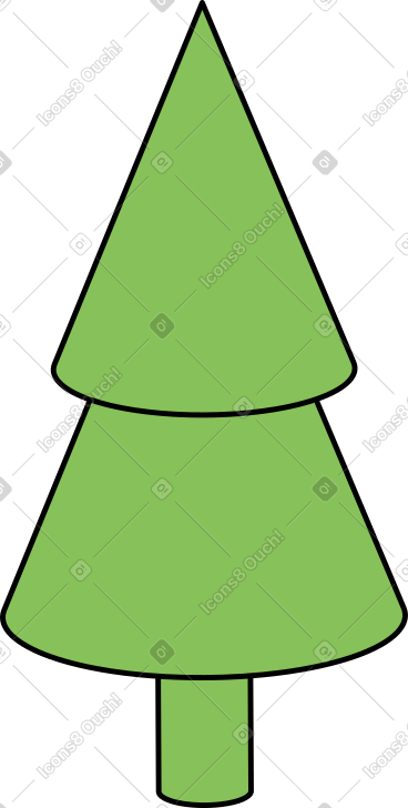 Árbol de color verde PNG, SVG