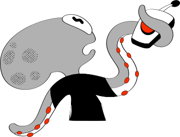 half octopus PNG, SVG