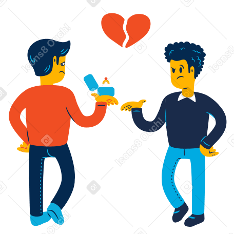 Failed marriage proposal PNG, SVG