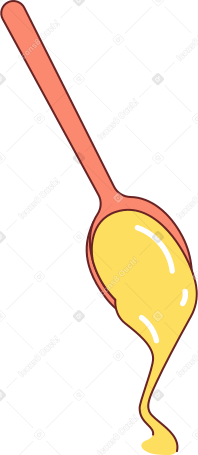 spoon with honey PNG, SVG