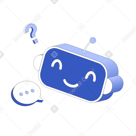 Chatbot AI assistant for online support PNG, SVG