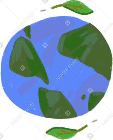 earth leaves Illustration in PNG, SVG