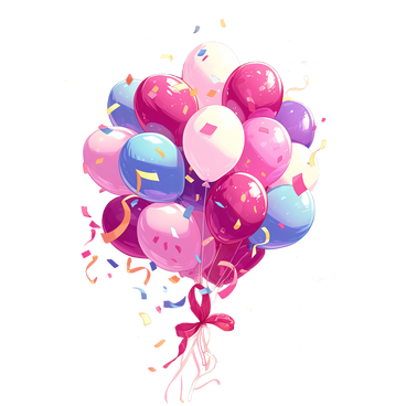 Воздушные шары для вечеринок в PNG, SVG