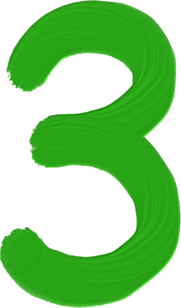 green number three PNG, SVG