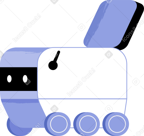 delivery robot Illustration in PNG, SVG