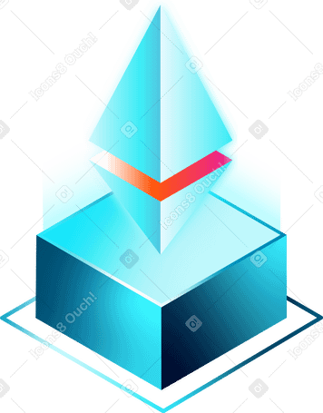 Icono de ethereum isométrico PNG, SVG