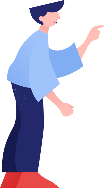 boy pointing at something PNG, SVG