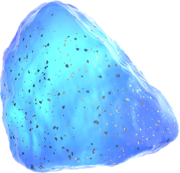 blue semitransparent rock PNG, SVG